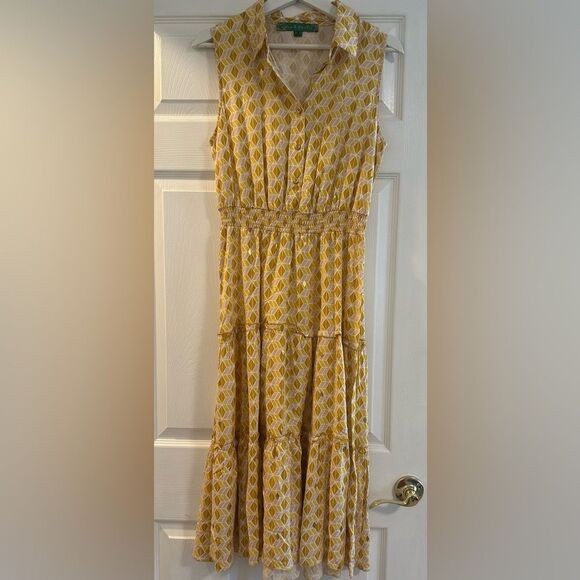 Alex & Parker Dresses & Skirts - Yellow Geometric Midi Dress